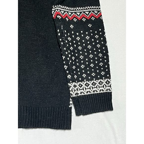 Nordic Fair Isle Knit Cardigan Womens S Reindeer Polar Bears Button Up Holiday - Picture 8 of 15